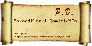 Pokoráczki Domicián névjegykártya